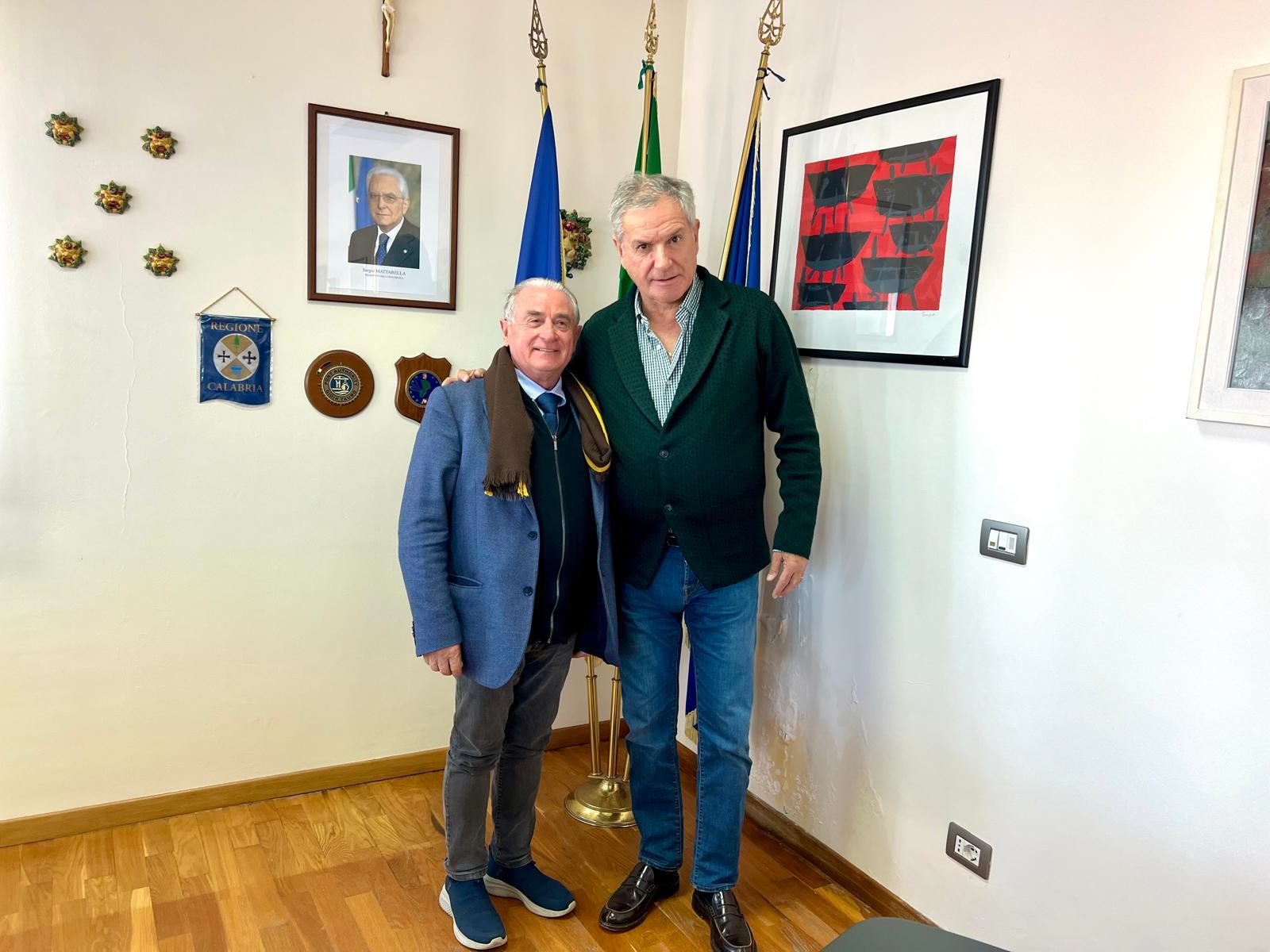 IL SINDACO DI ROSARNO CUTRI’ HA FATTO VISITA AL PRESIDENTE AGOSTINELLI